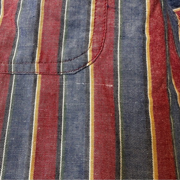 VTG Eddie Bauer Short Sleeve Striped Button Down Shirt Men’s XL - Picture 2 of 5